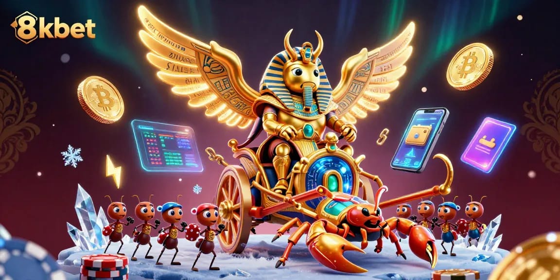 Experience the thrills of 8kbet in this vibrant casino scene with dynamic gaming elements.