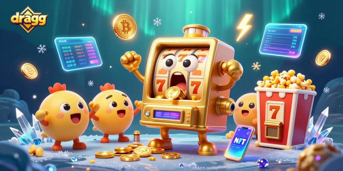 Spin the dragg slot machine jackpot while baby slots cheer amidst a vibrant casino atmosphere.