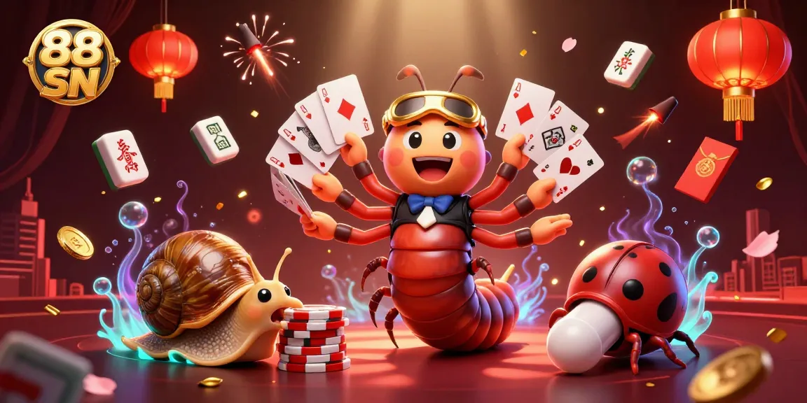 Experience thrilling gaming action with 88 SN's vibrant casino scene featuring animated characters and exciting game elements.