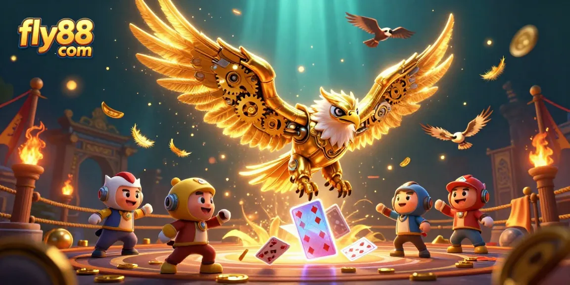 Win big at fly88 com with dynamic 3D casino illustration showcasing thrilling games and bonuses.