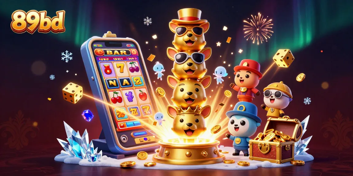 Play exciting games at 89bd with a vivid 3D casino scene full of jackpots and vibrant graphics.