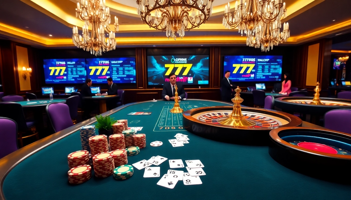 Experience the excitement of 777vip with vibrant poker chips and a luxurious casino atmosphere.