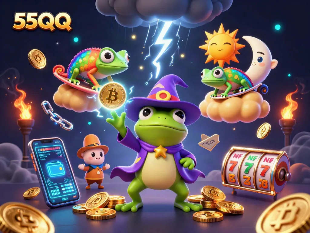Experience the thrill of 55QQ with vibrant action and dynamic gaming elements in a whimsical atmosphere.