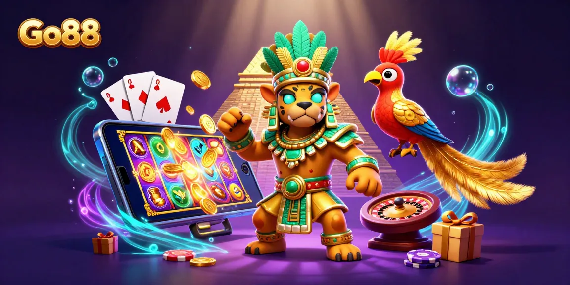 Experience the thrill of the Go88 casino with vibrant 3D characters and captivating games.