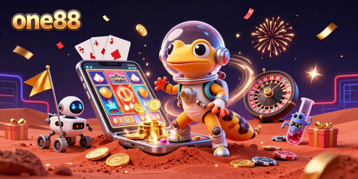 Experience exhilarating gaming at one88, as a Martian gecko and friends uncover a vibrant casino in a 3D world.