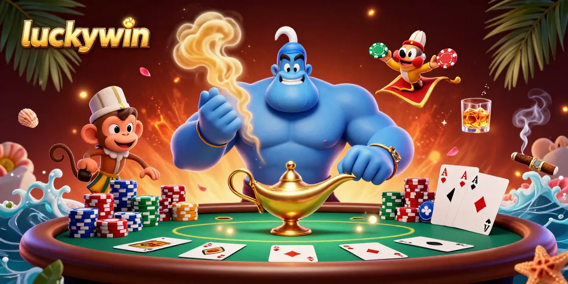 Join the thrilling action at luckywin with vibrant characters and game elements in this dynamic casino scene.