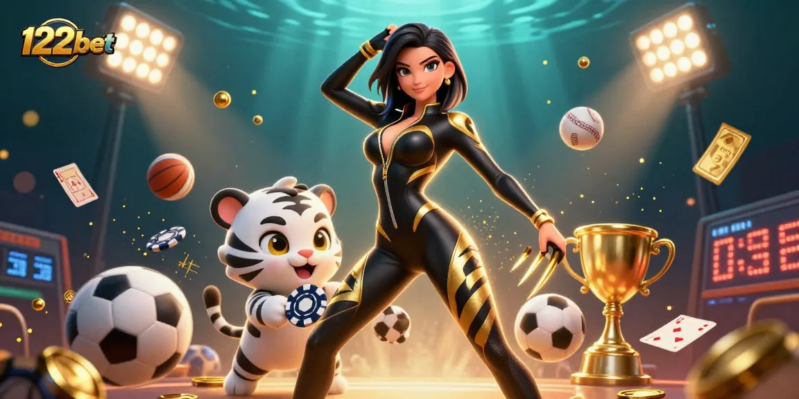 Experimente jogos emocionantes com o 122bet nesta cena vibrante e cheia de ação de cassino.