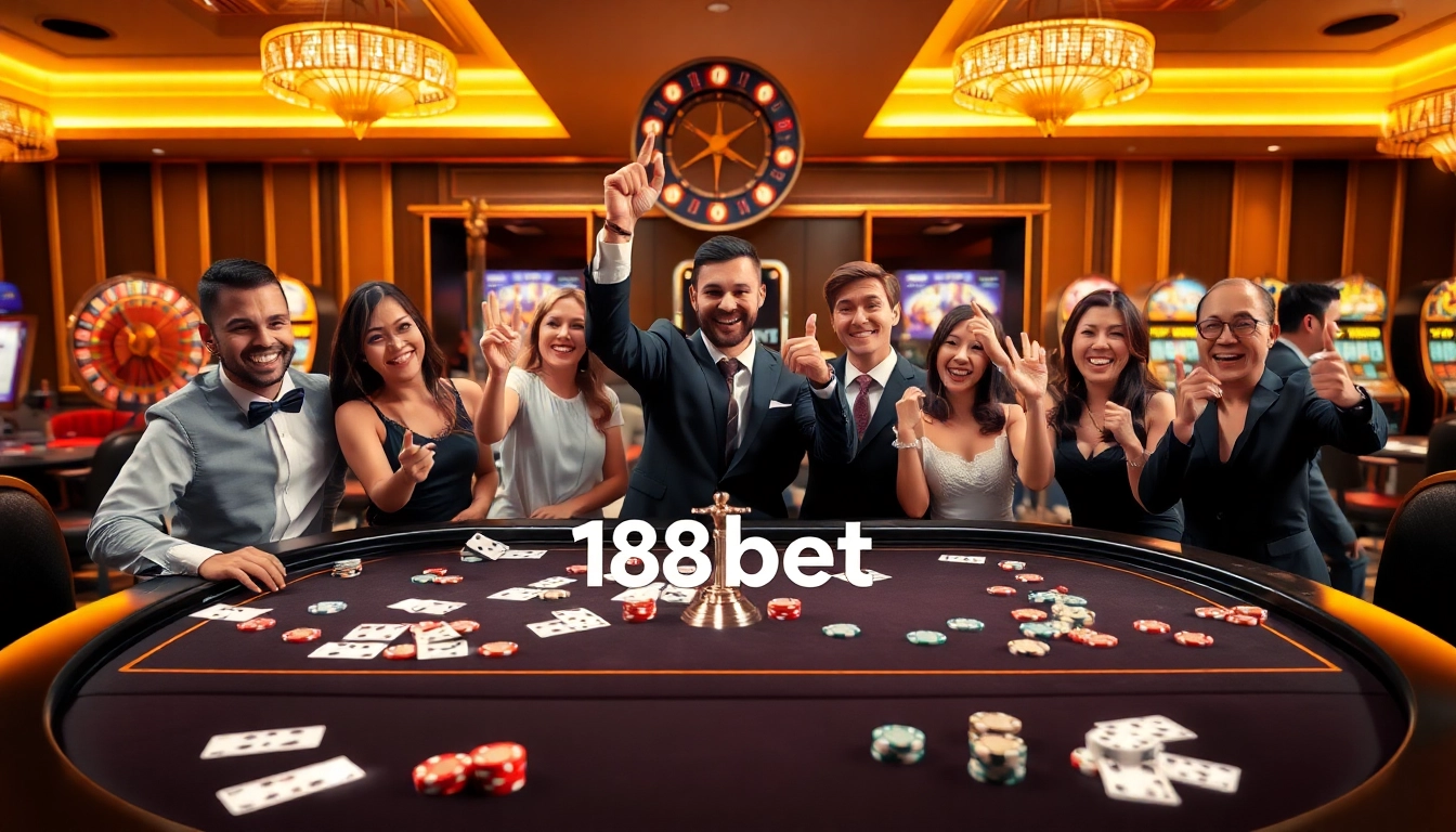 Experience the thrill of gaming with the vibrant link vào 188bet design at the casino table.