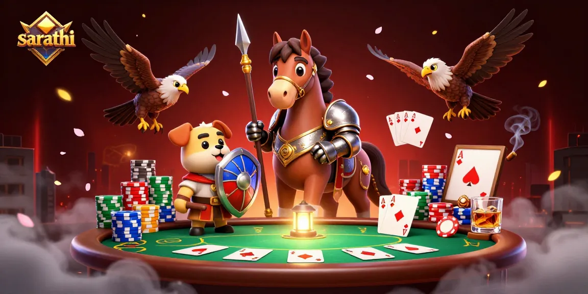 Experience thrilling poker action at sarathi with medieval knights and unique elements.
