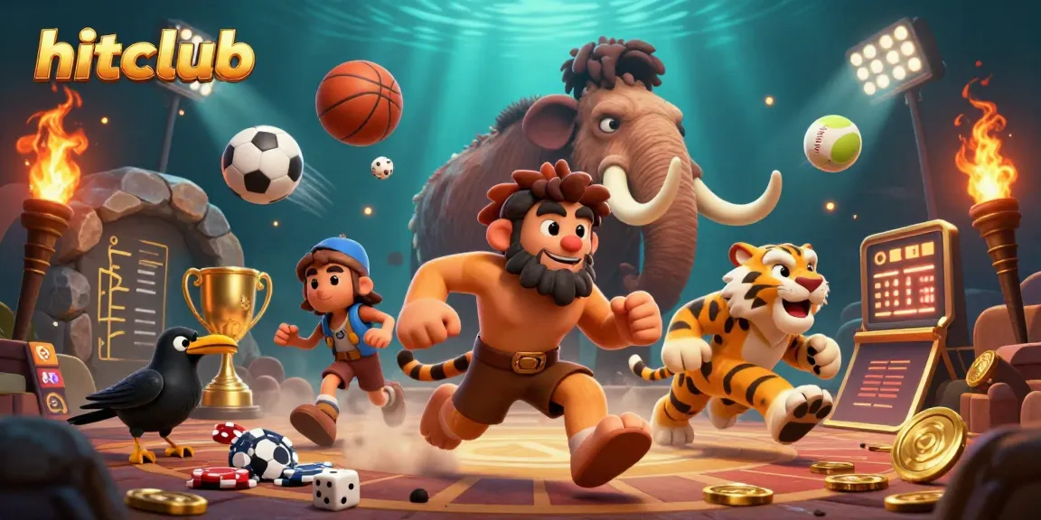 Engage with hitcllub's prehistoric casino featuring dynamic sports betting action and vibrant design.