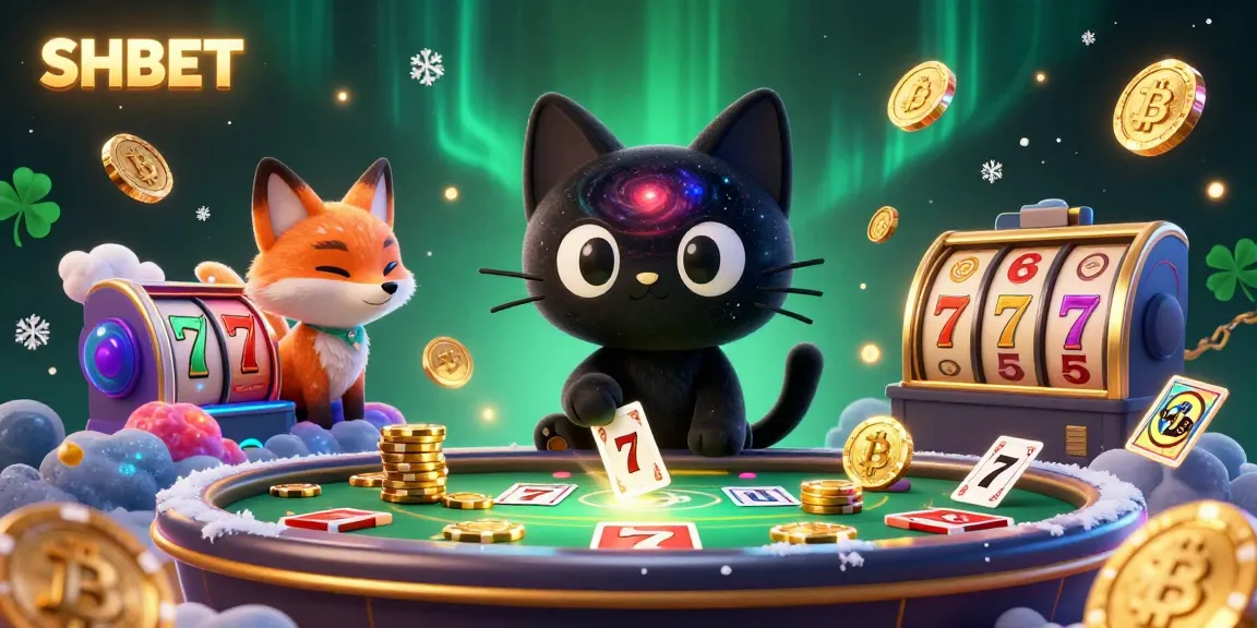 Engage in thrilling gameplay with SHBET at a vibrant cosmic casino table featuring dynamic elements.