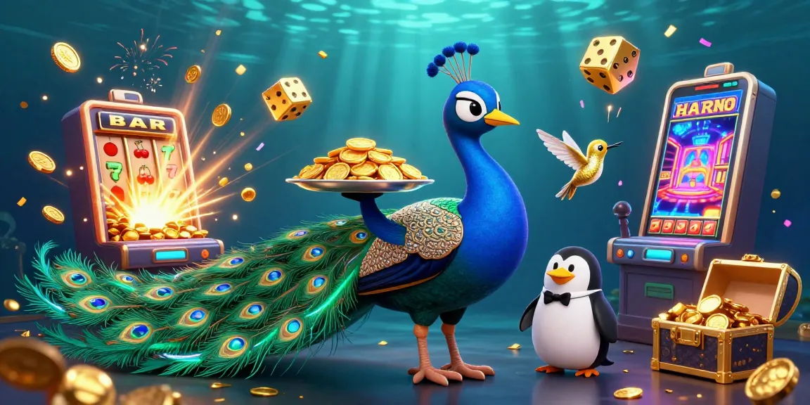 Win big with qs88 as colorful slots, chips, and vibrant casino elements surround dazzling characters.