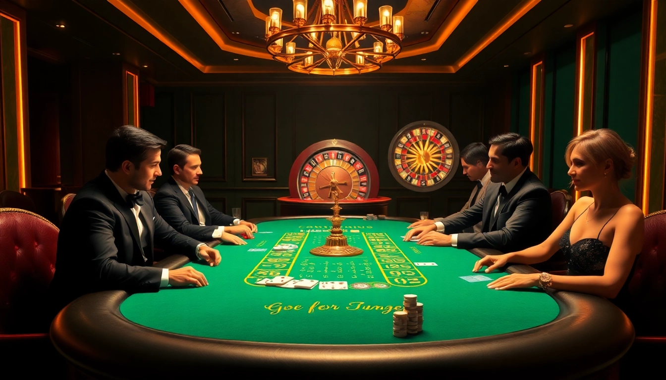 Experience thrilling poker action at a glamorous casino table featuring the go8 strategy in play.
