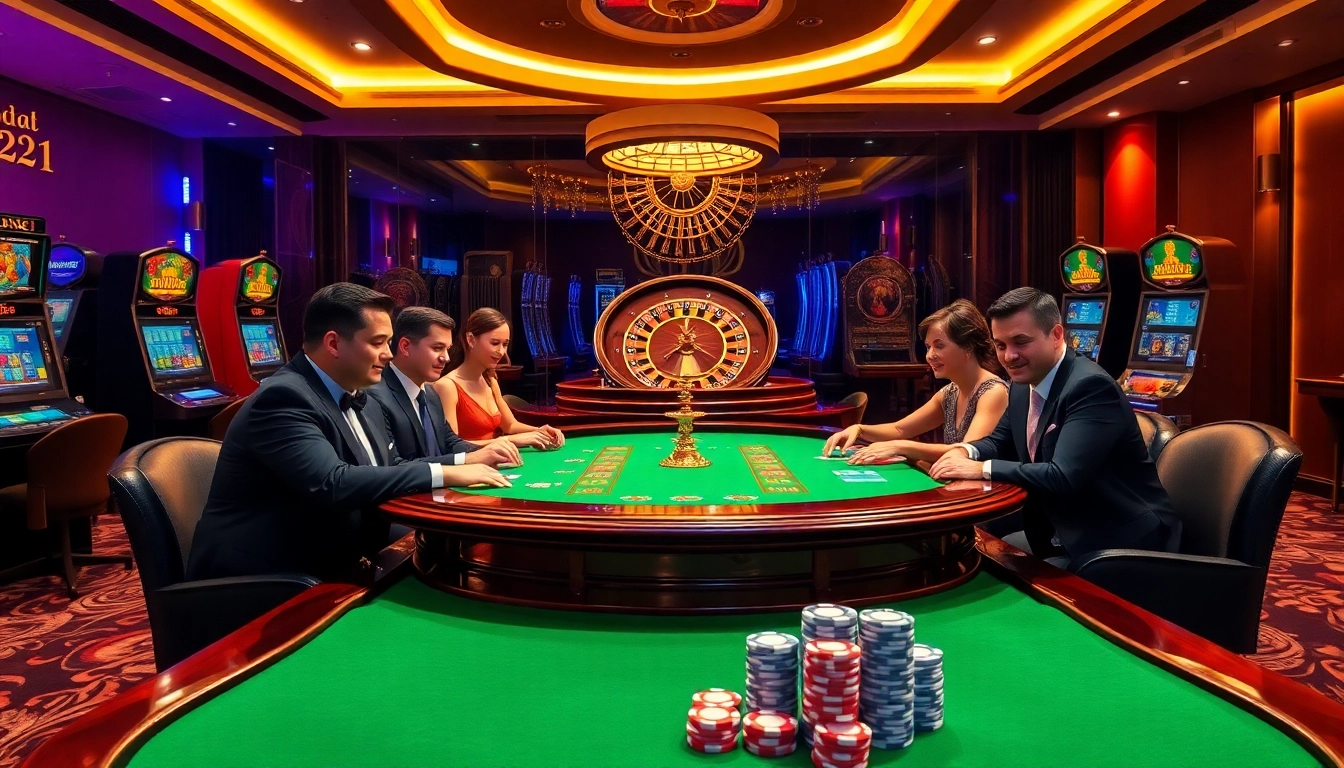 Engaging poker scene at 688V casino with players and vibrant gaming atmosphere.
