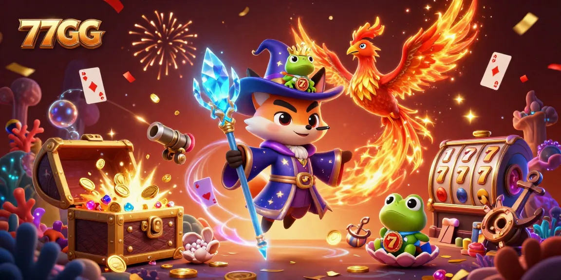 Unleash excitement with 77GG’s vibrant carnival of gaming, featuring slots and enchanting characters.