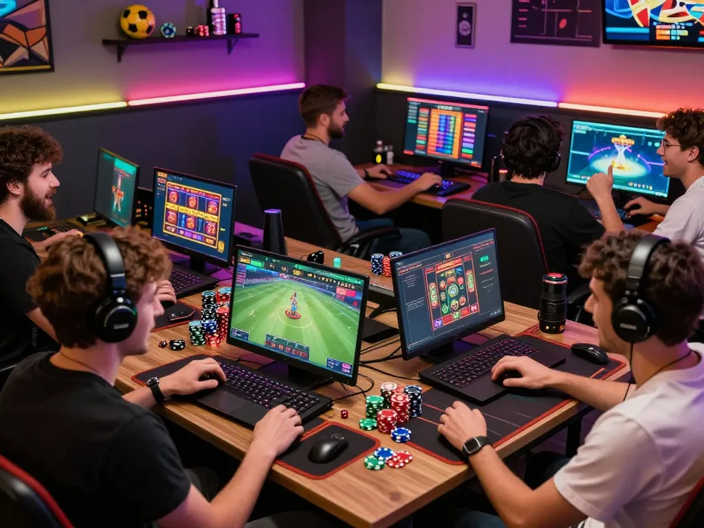 Engaged players exploring the 12bet online gaming platform with excitement and community spirit.