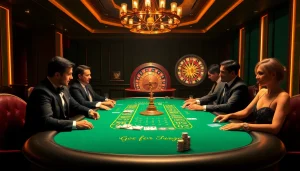 Experience thrilling poker action at a glamorous casino table featuring the go8 strategy in play.