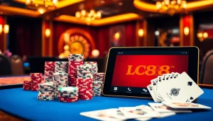 Experience the thrill of winning at lc88 com with a luxurious casino setup featuring poker and roulette.