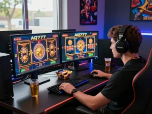 AQ777 online gaming experience with vibrant casino games and player focused.