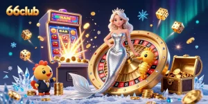 Experience thrilling action with 66club's vibrant casino scene, featuring a mermaid and slot machine