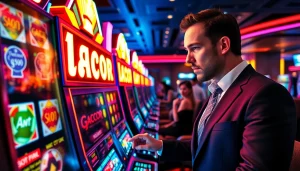 Menangkan slot gacor di mesin slot berkilau dalam suasana kasino yang meriah.