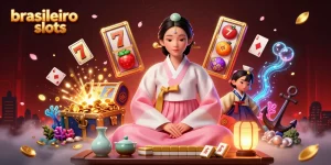 Experience exciting brasileiro slots in this vibrant casino-themed illustration with stunning visuals.