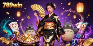 Engage with 789win's immersive casino experience featuring vibrant characters, golden jackpots, and colorful game elements.