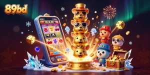 Play exciting games at 89bd with a vivid 3D casino scene full of jackpots and vibrant graphics.