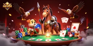 Experience thrilling poker action at sarathi with medieval knights and unique elements.